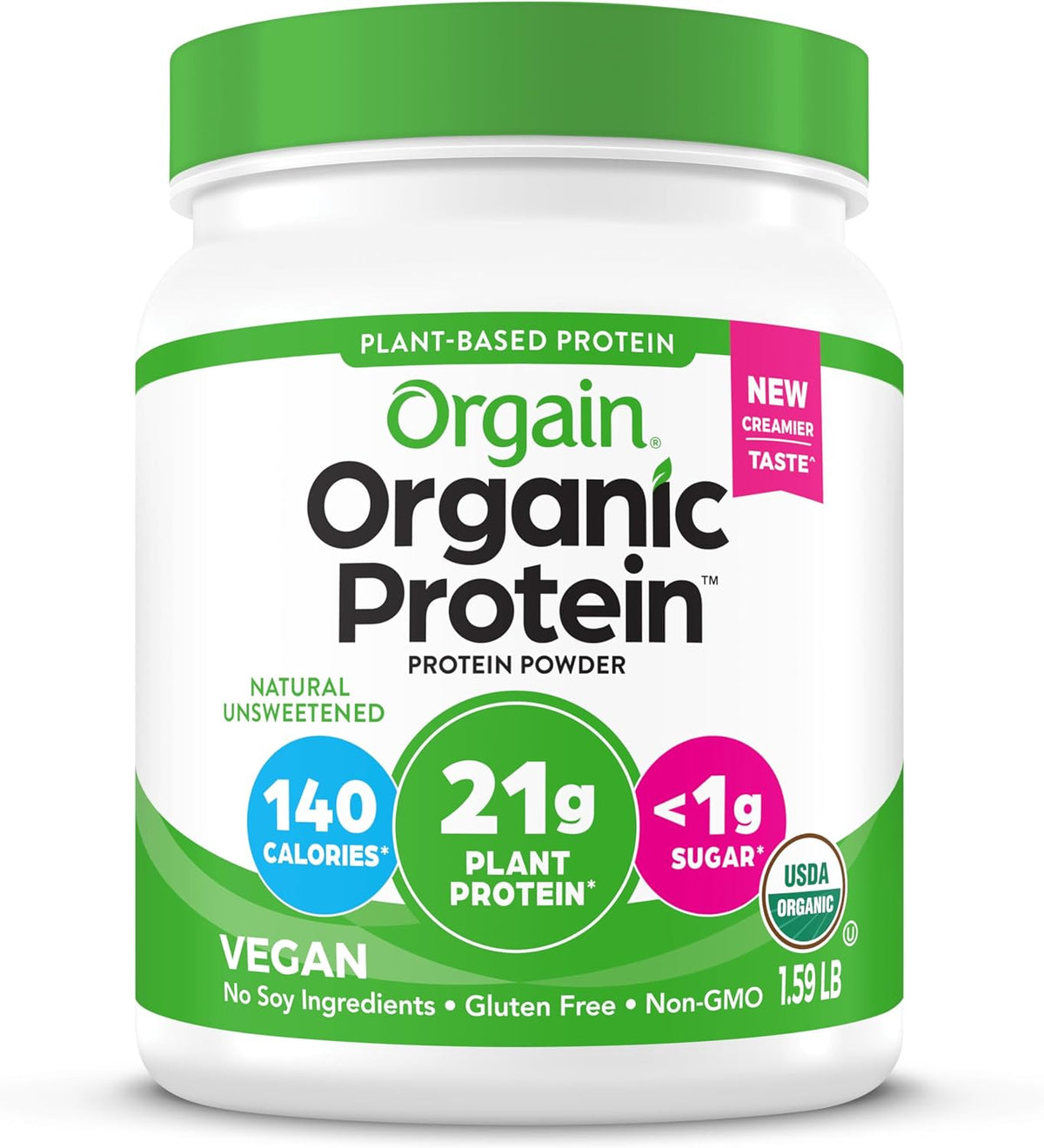Orgain Organic Vegan Protein Powder, Strawberries & Cream - 21g Plant Based Protein, 4g Prebiotic Fiber, Low Net Carb, No Lactose Ingredients, No Added Sugar, Non-GMO, For Shakes & Smoothies, 2.03 lb - Image 9