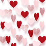PheiLa heart streamers paper garlands front view hanging party decoration