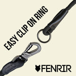 Adjustable hammer stopper on heavy duty black rope training collar