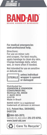 Band-Aid Tough-Strips packaged sterile wrap view