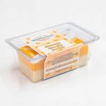 Slices of Orange Cream fudge showing smooth real butter texture