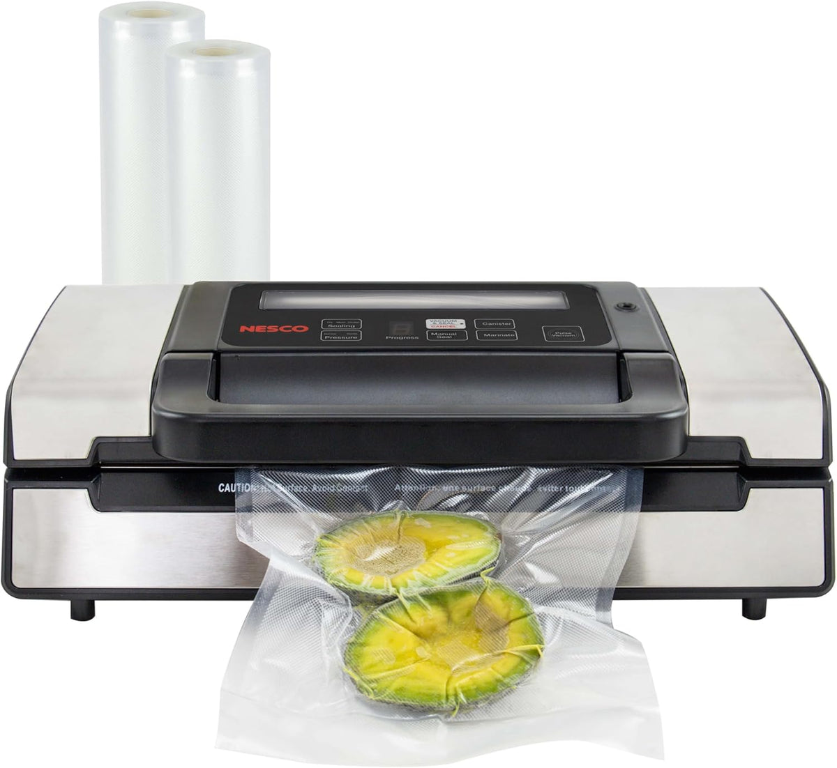 Nesco Deluxe VS-12 Food Vacuum Sealer front view countertop appliance