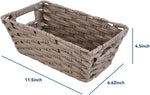 Whitmor gray wash storage tote side angle view