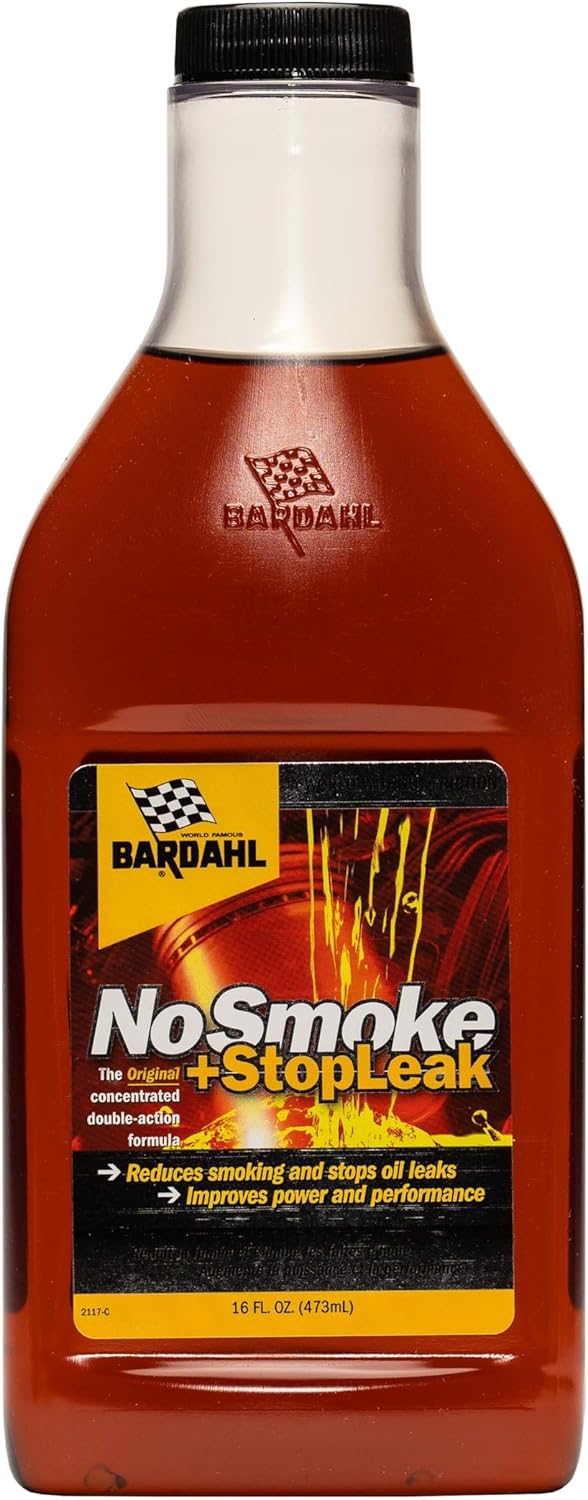 Bardahl 2117 No Smoke Plus Stop Leak front bottle view