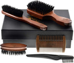 Murai Beard Kit for Men Mens Beard Grooming Kit - Military Paddle Hair Brush, Large Handle Beard Brush, Pocket Sized Oval Beard Brush, Wood Beard Comb, and Hairbrush Cleaner (Travel Hair Brush, Soft) - Image 9