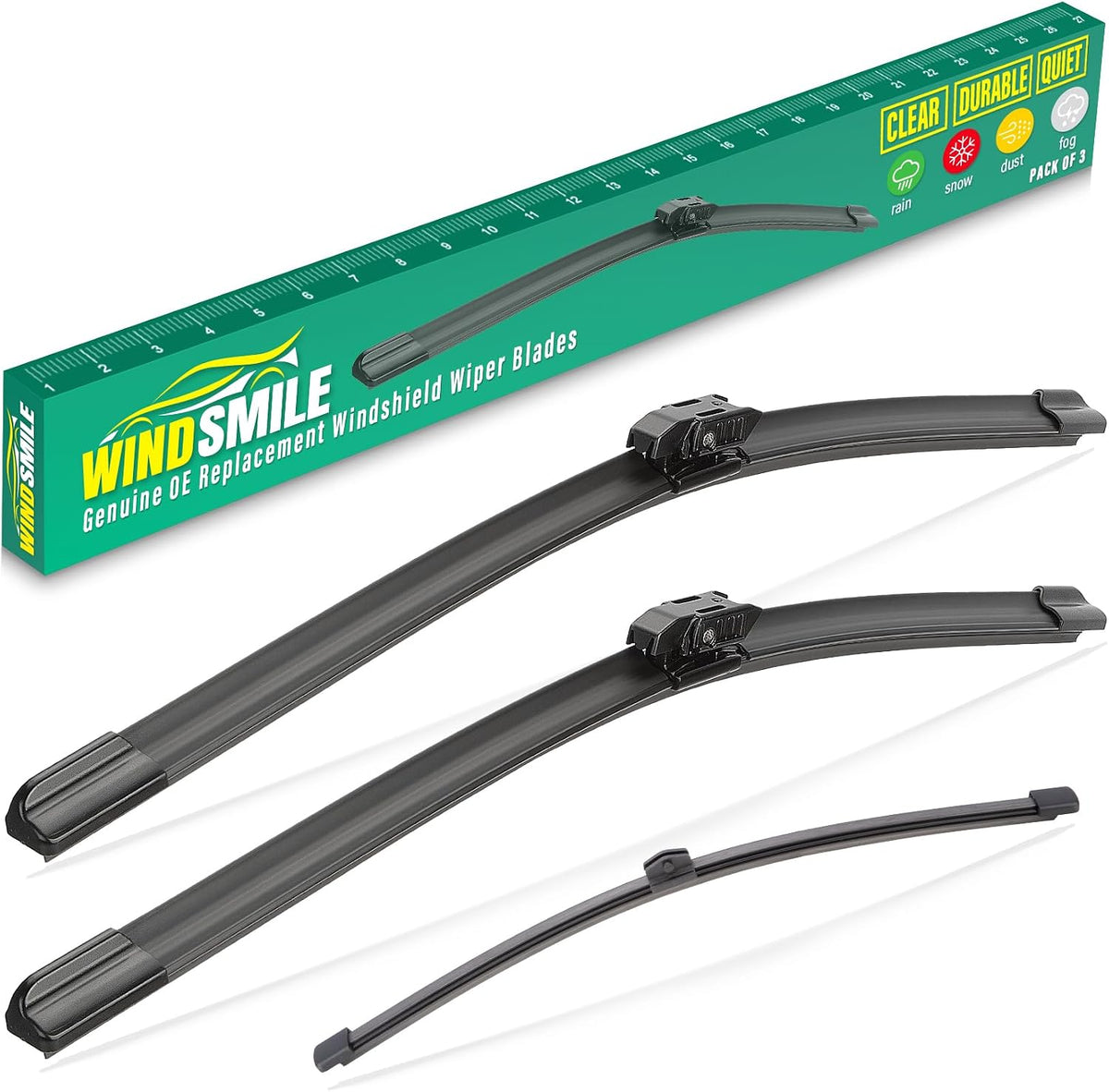 WINDSMILE Windshield Wiper Blades Replacement for Honda CRV CR-V 2017-2022 | 26"+17" Front & 12" Rear 3-Piece Set, Streak-Free & Quiet Wiping, Premium OEM Quality, All-Season Performance, Easy Install - Image 9