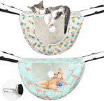 Unittype 2 Pieces Cat Cage Hammock Hanging Pet Bed Double Layer Soft Plush Hanging Pet Comfortable Hammock Bed for Indoor Kitten Ferret Hamster Rabbit or Small Animals, 2 Styles(Boho) - Image 10