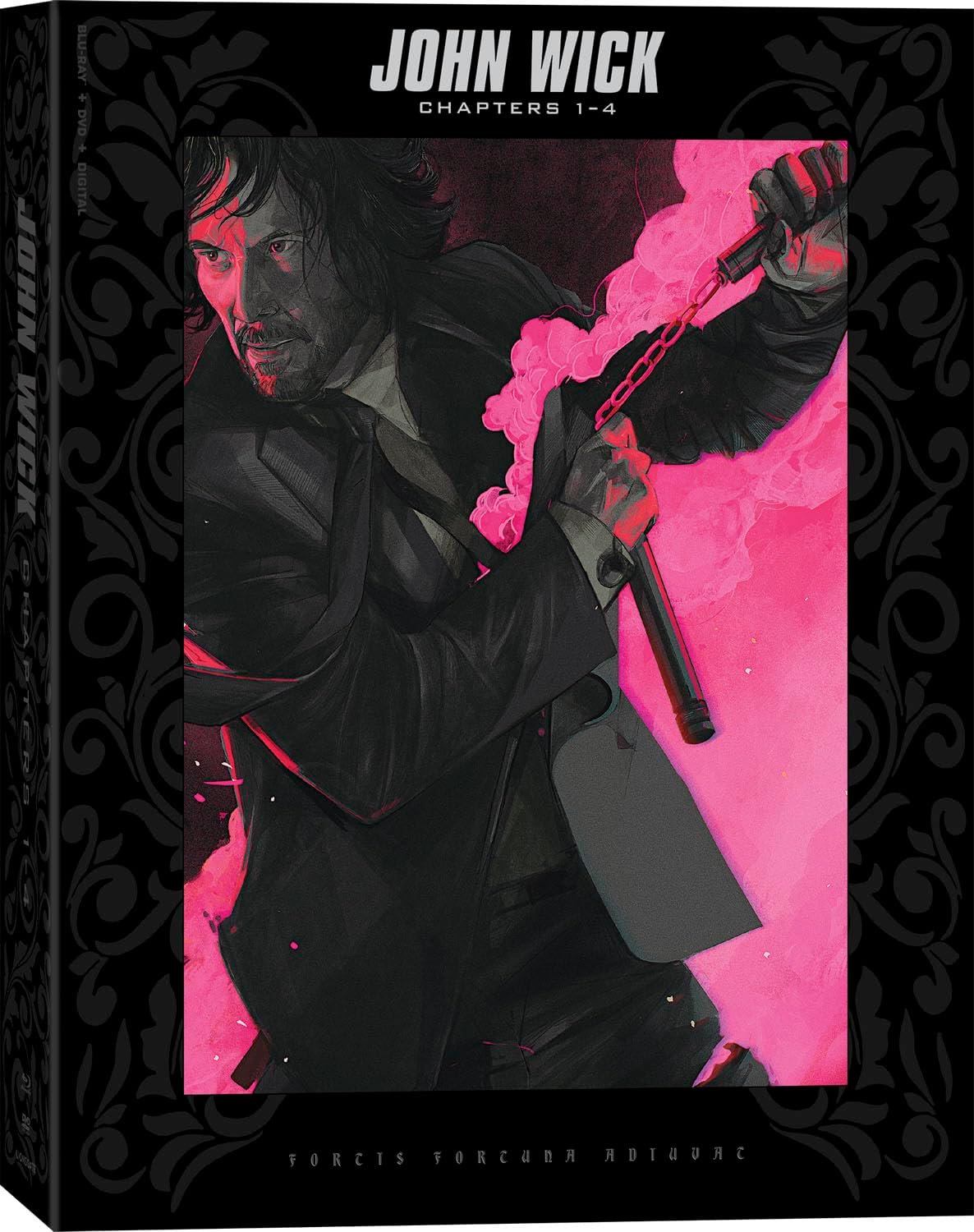 Keanu Reeves John Wick 4-Film Collection front view box set