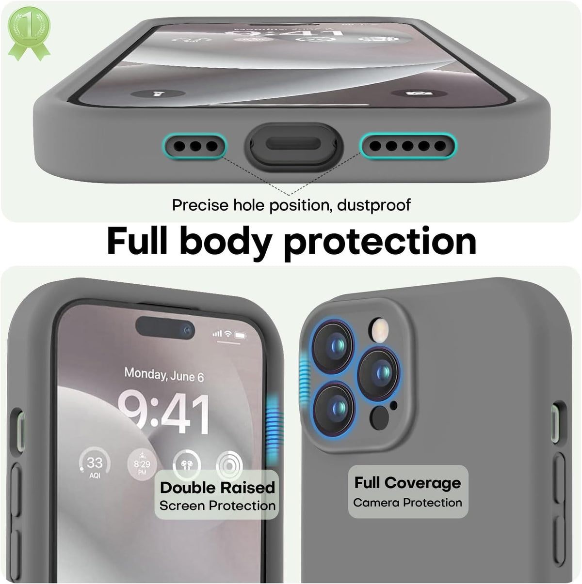 LOVE 3000 iPhone 14 Pro case interior showing microfiber lining.