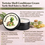 Close up of reptile shell moisturizer texture