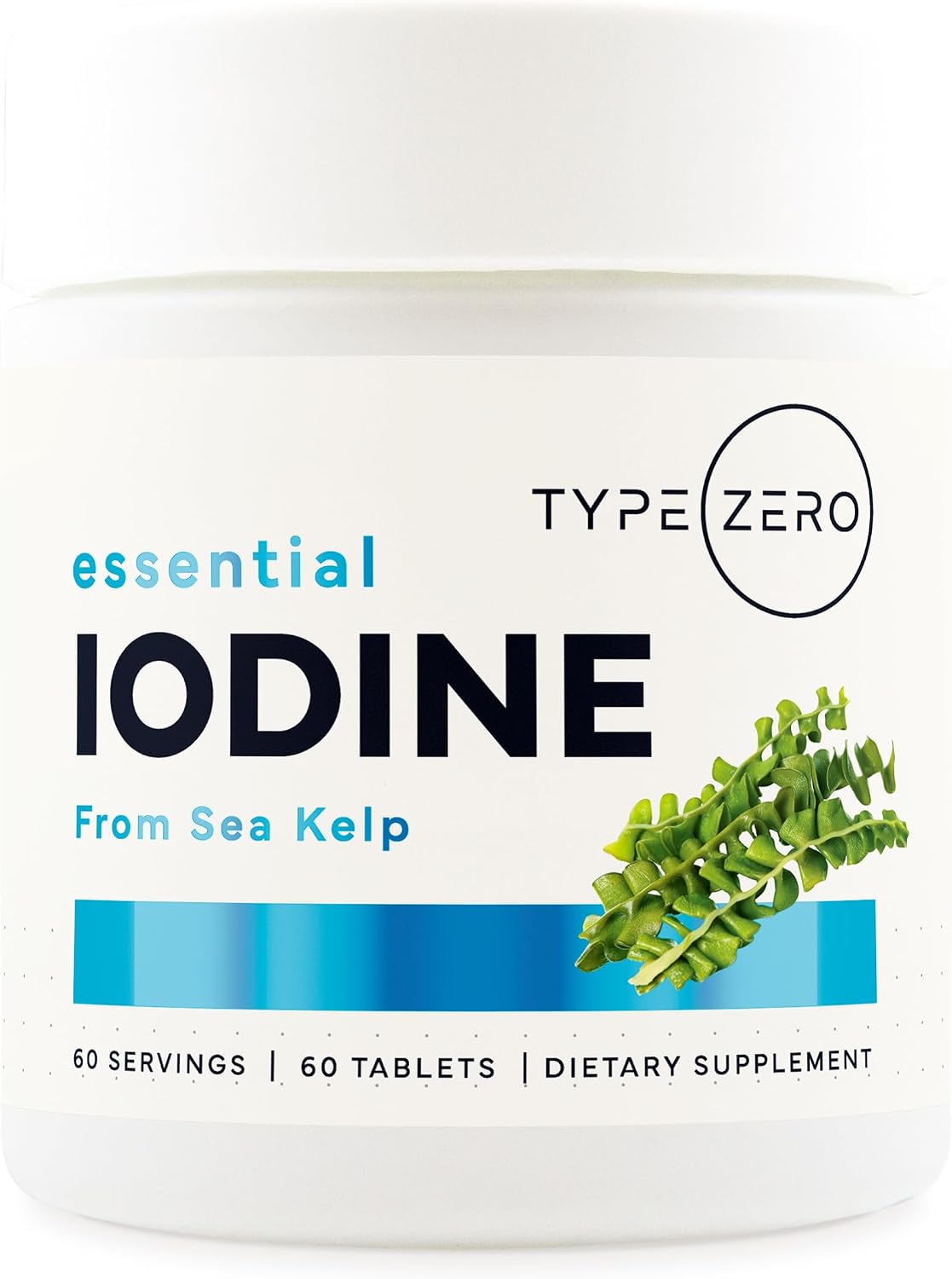 Type Zero clean iodine sea kelp tablets front view bottle