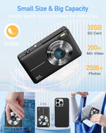 AiTechny digital camera bundled with 32GB memory card and accessories