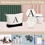 YOOLIFE monogrammed tote bag side pocket holding water bottle