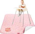 Splat Mat Under High Chair Mat for Baby's Mealtime,Green Flower, 42x46Inch - Image 13