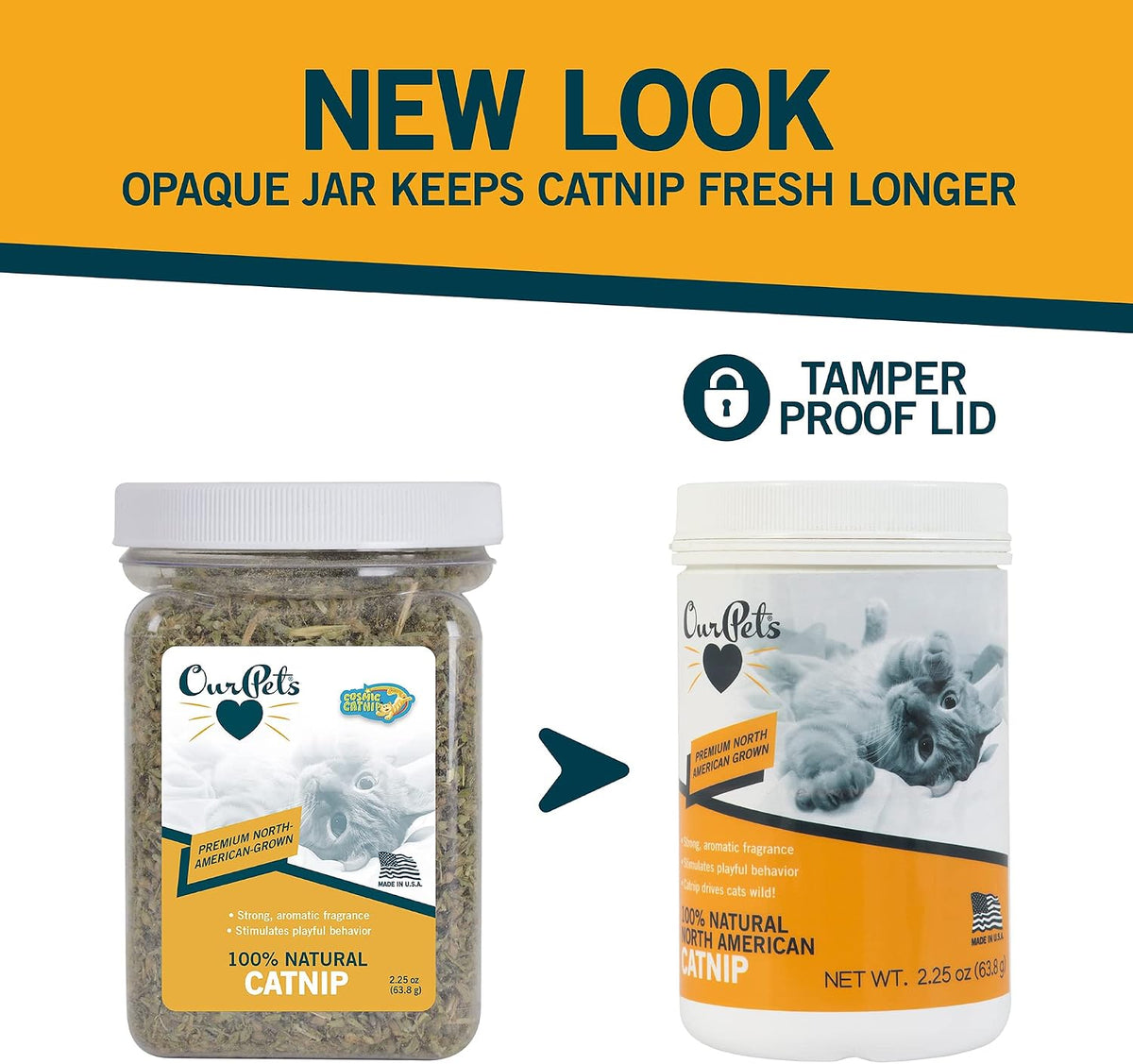 Authentic imported OurPets premium catnip packaging back label