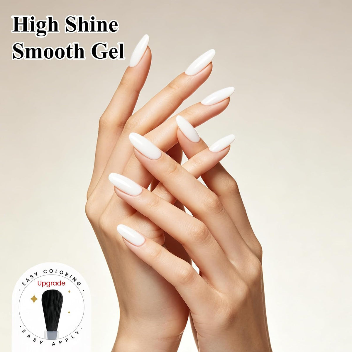 Ytd Likomey white nail polish displayed on hand