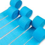 PartyWoo Blue and White Sky Light White Crepe Paper Streamers 6pcs 492 FT | Birthday Gender Reveal Baby Shower Pool under Sea Graduation Wedding Bridal Shower Anniversary Party Decorations - Image 10