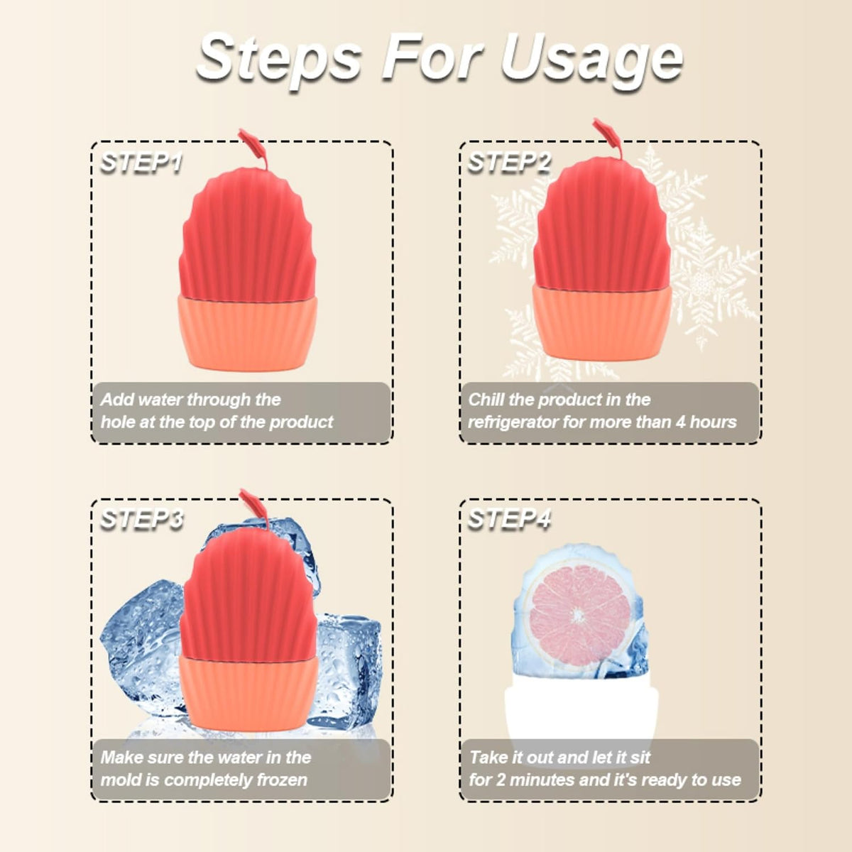 Foredawn silicone ice facial cube side angle packaging