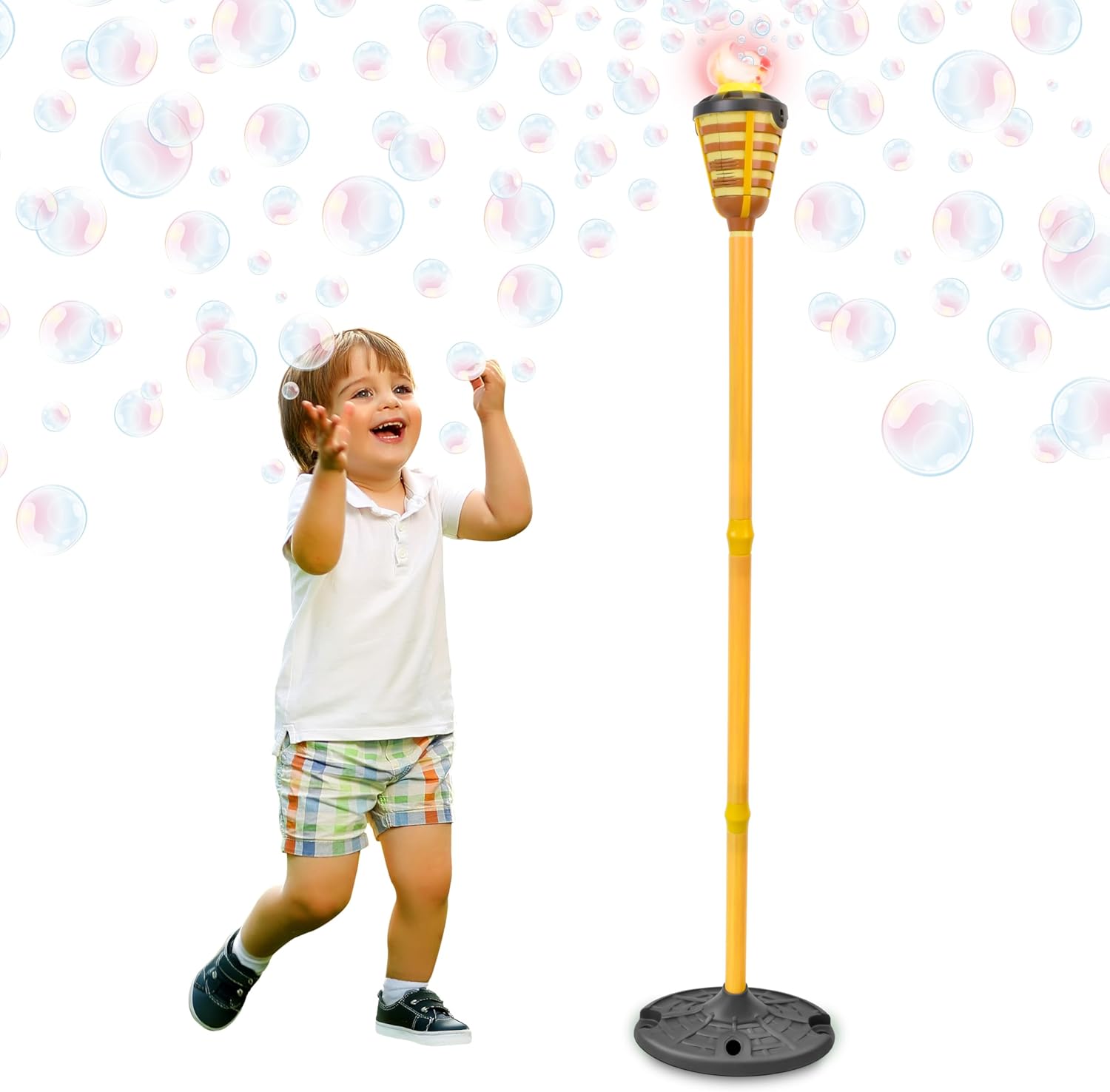 Maxx Bubbles Tiki Torch Bubbler front view for backyard party