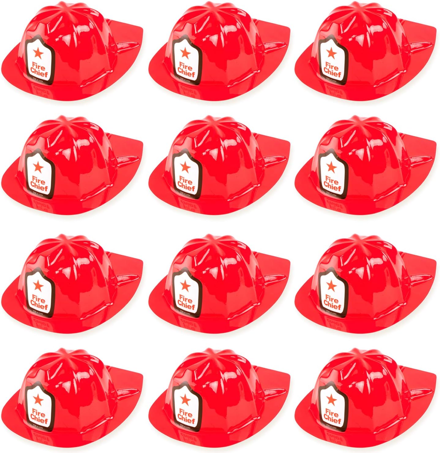 Super Z Outlet firefighter children's helmet pack front view for kids birthday party favors.