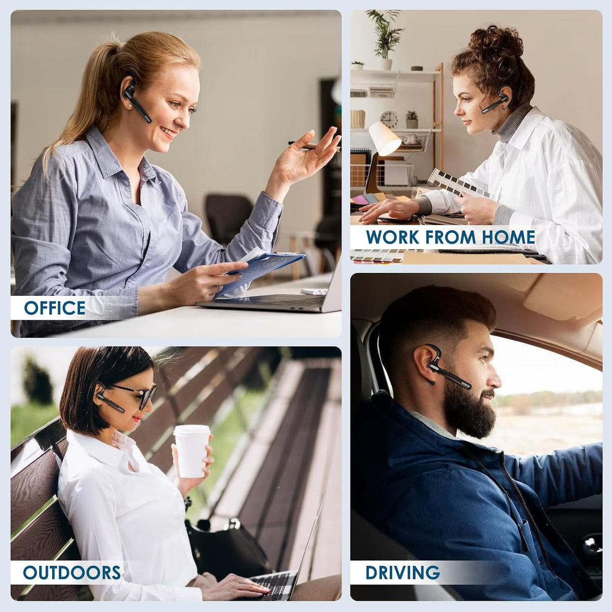 Icomtofit Bluetooth headset lifestyle usage angle