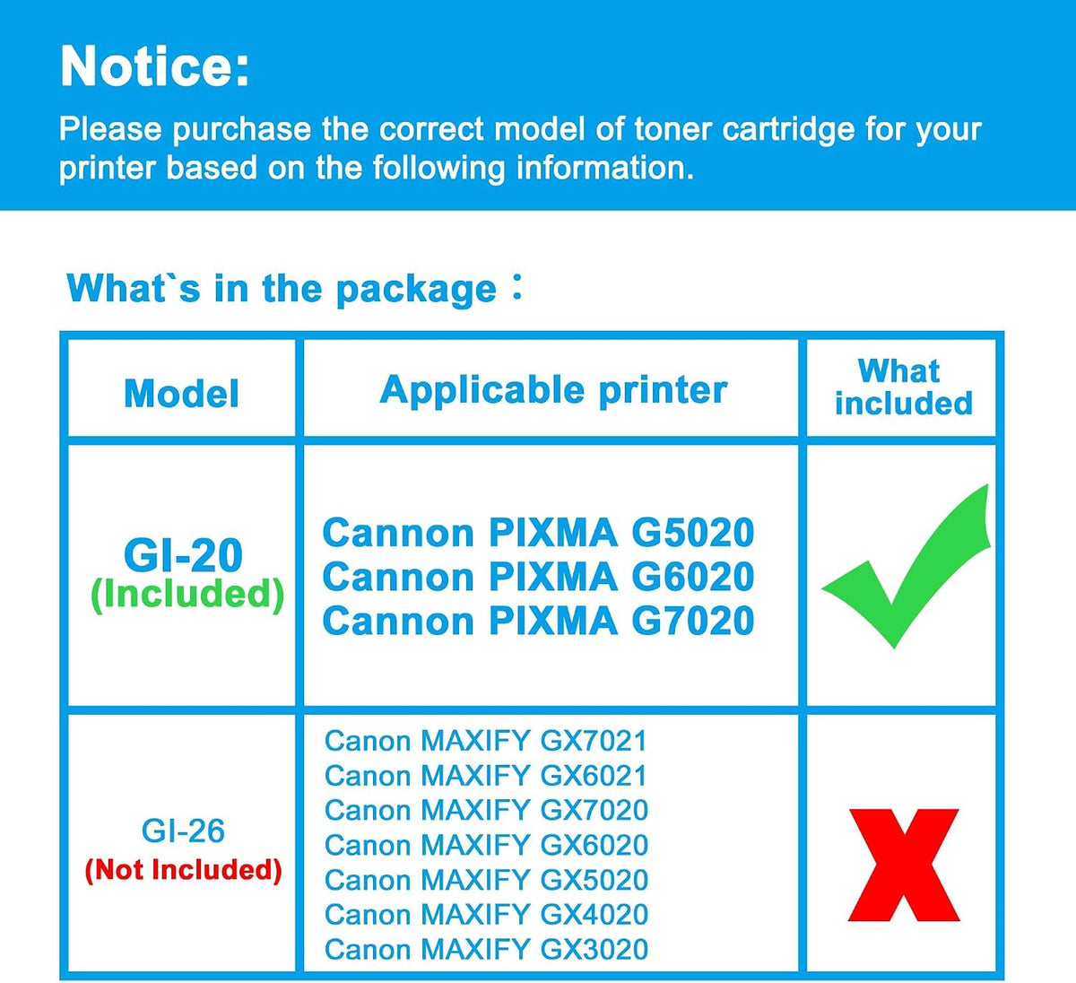 LCL compatible ink bottles cyan magenta yellow packaging