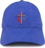 Trendy Apparel Shop brushed cotton dad hat close up of embroidery