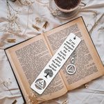 Motivational recovery metal bookmark angle perspective