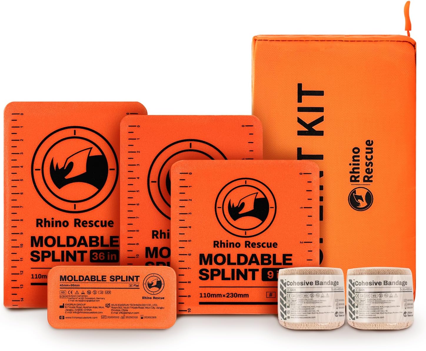 Rhino rescue moldable splint front view emergency medical supply