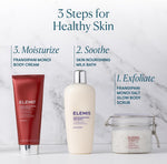 ELEMIS luxury body milk cleanser bottle back view with instructions