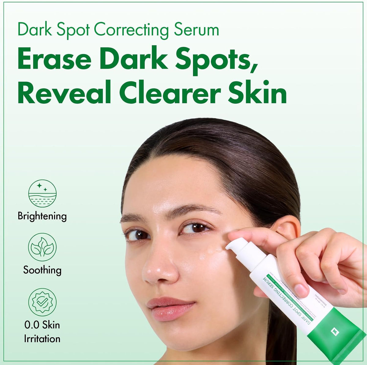Tosowoong brightening serum packaging highlighting the fifty-eight percent rice bran water ingredient details.