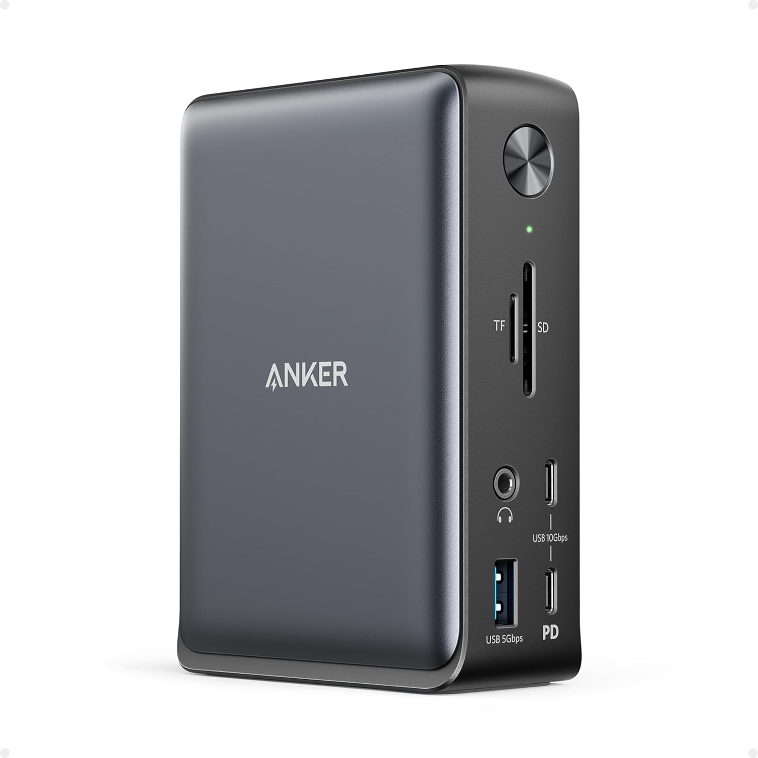 Anker 575 PowerExpand 13-in-1 USB-C Docking Station front view showing multiple high-speed ports