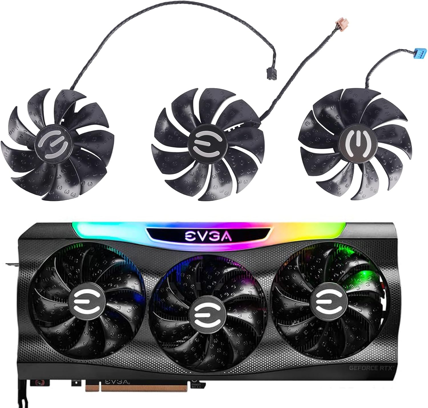 inRobert PLD09220S12H graphics card fan replacement full set front view showing premium black blades