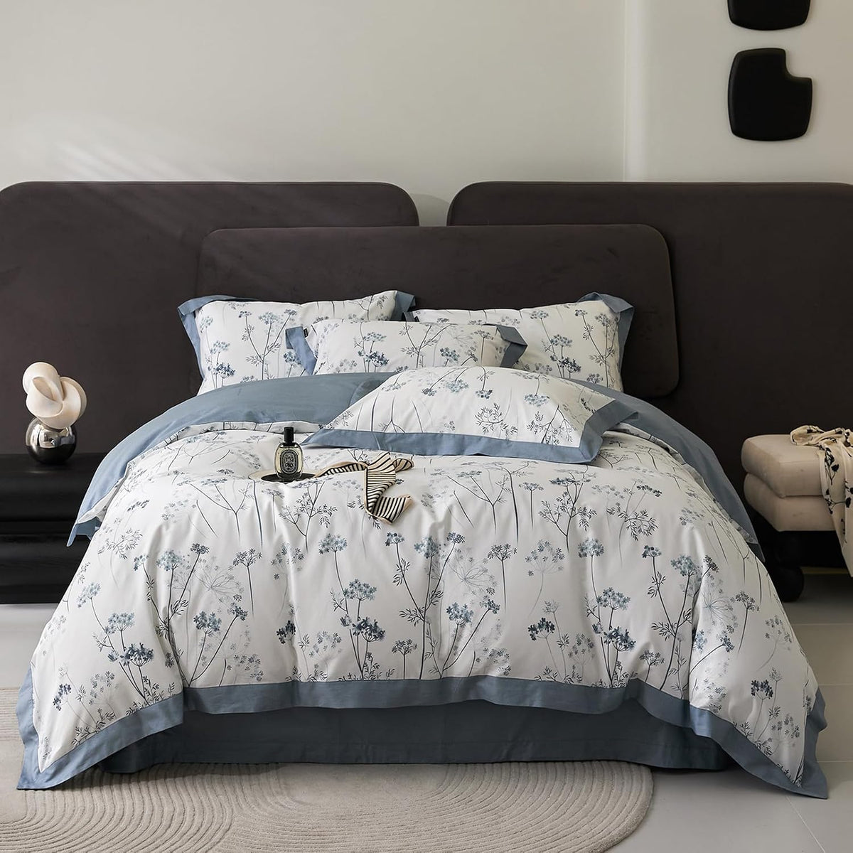HighBuy Boho Cotton Floral Printed Pattern Bedding Set Twin for Kids Girls Garden Cute Comforter Quilt Duvet Covers with Zipper Closure Lightweight Soft Cottagecore Duvet Cover Sets Reversible - Image 14