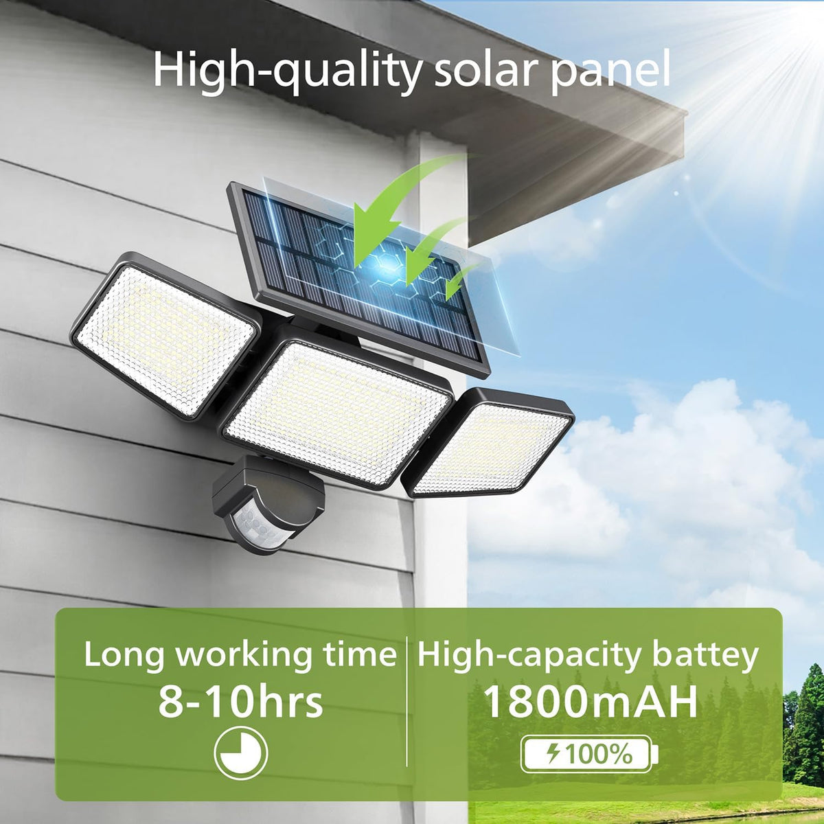 Philips solar security light pack of two displayed together with included mounting hardware.