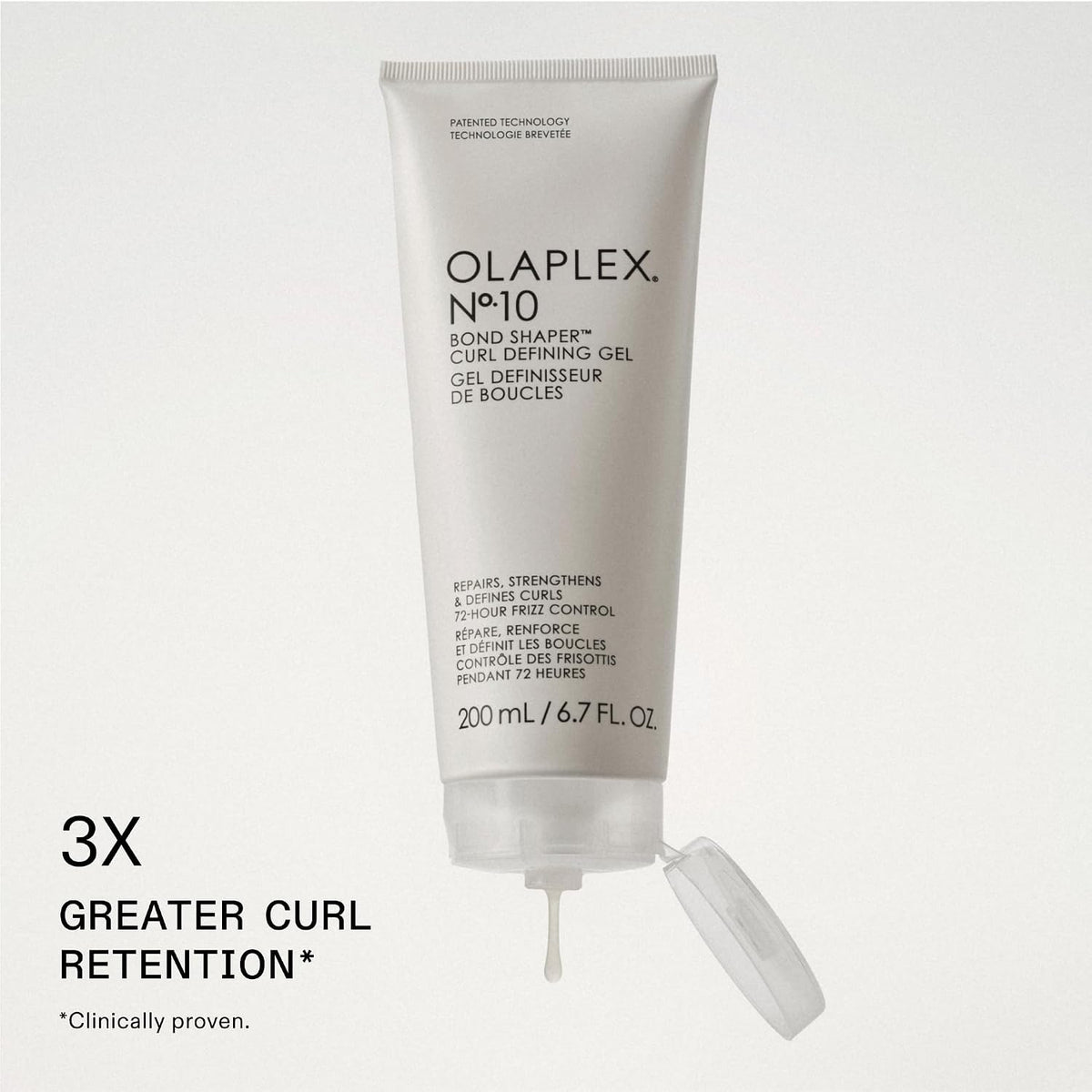 Olaplex Number 10 Bond Shaper application on curly hair