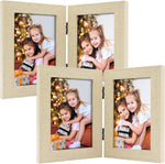 Frametory, 4x6 Double Picture Frame Black, 2 Pack | Real Glass Front, Hinged 2 Photos Collage, Side by Side Standing Desktop Frame - Image 14