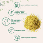 Granules displayed in a spoon showcasing natural purity