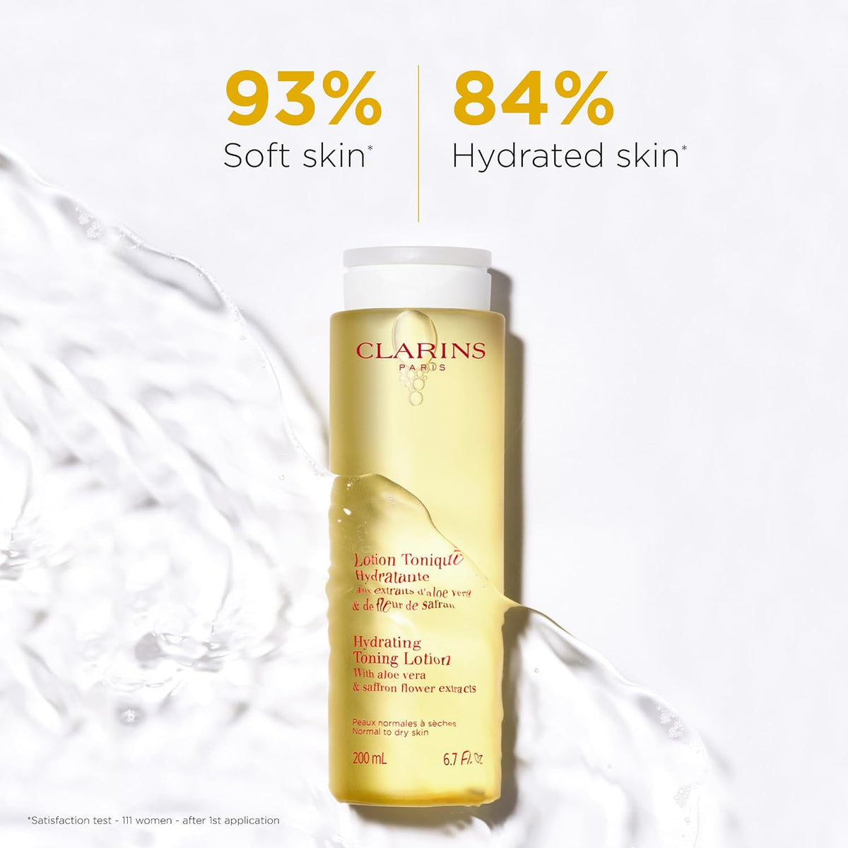 Clarins Hydrating Toning Lotion back label and ingredient details