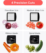 Fullstar onion and fruit cutter with safety guard