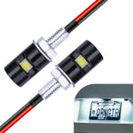 Ecocstm motorcycle license plate light bolt front view