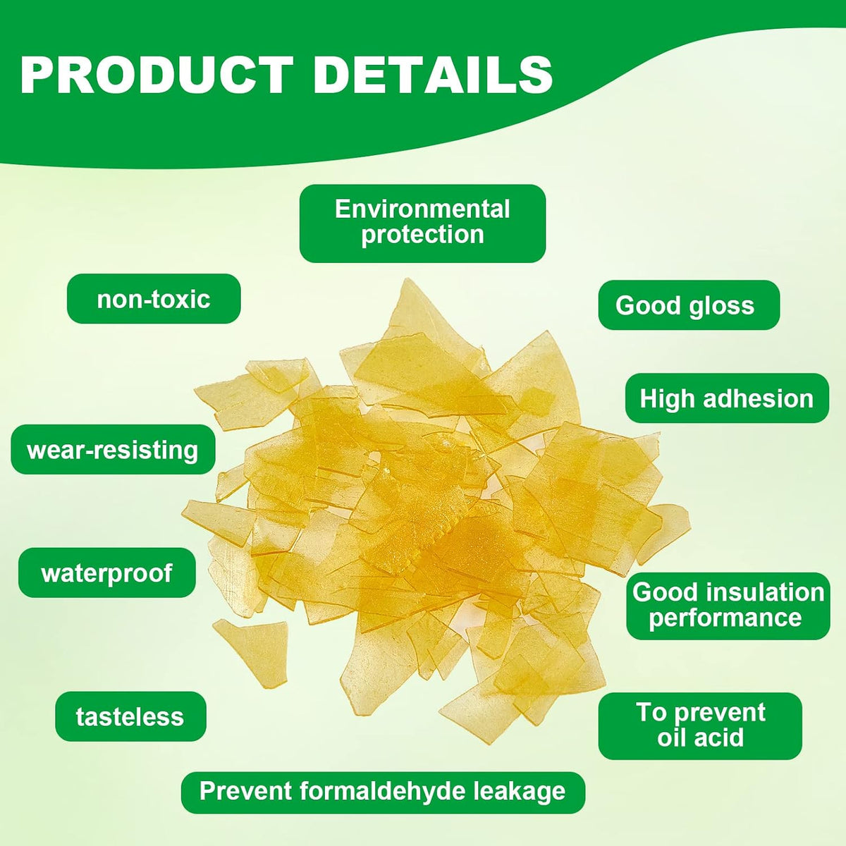 Weewooday wood finishing shellac flakes in light color