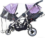 Weather Shield for Double Stroller Raincoat Universal Size Side by Side Baby Umbrella Stroller Rain Cover Scooter Twin Wind Shield Waterproof Jogger City - Image 10