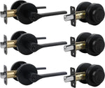 Front Door Lock Set, Exterior Door Handle with Deadbolt Lock, Exterior Door Lock Set, Doorknob with Lock and Key, Round Entry Door Locksets, Satin Nickel (All Keyed Alike) 1Pack - Image 12