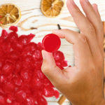 Spicy cinnamon hard candies in a 2 pound bulk package