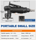 SI FANG handheld mini air beveler side profile