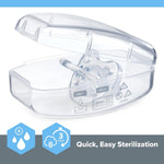 Chicco baby pacifier angled view showing satin textured finish