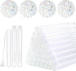 Dming 50-Piece Disposable Mascara Brushes - Eyelash Brushes, Diamond Mascara Wands with Tube, Makeup Tool, Lash Spoolies, Sanitary Brushes, Lash Extension Supplies (Tube Star D Pink 50) - Image 13
