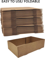 Brown paper serving boat holding snacks