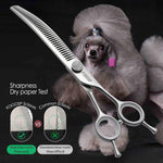 Premium stainless steel dog chunking scissors for thick coats